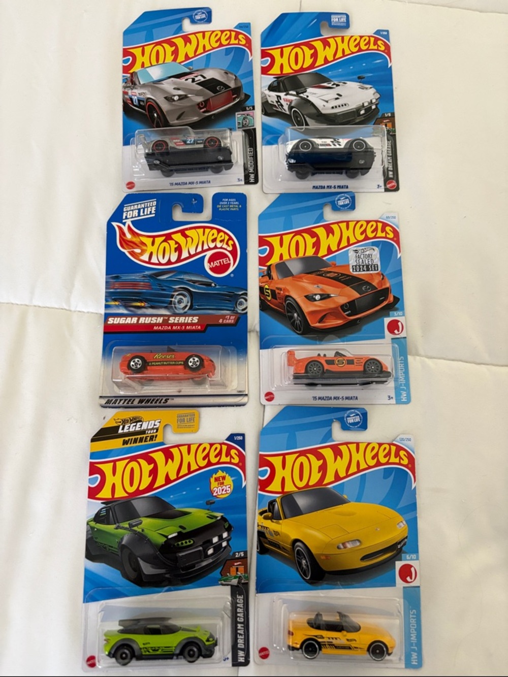 Mazda Miata Car Pack - Assorted Colors (Set of 6)
